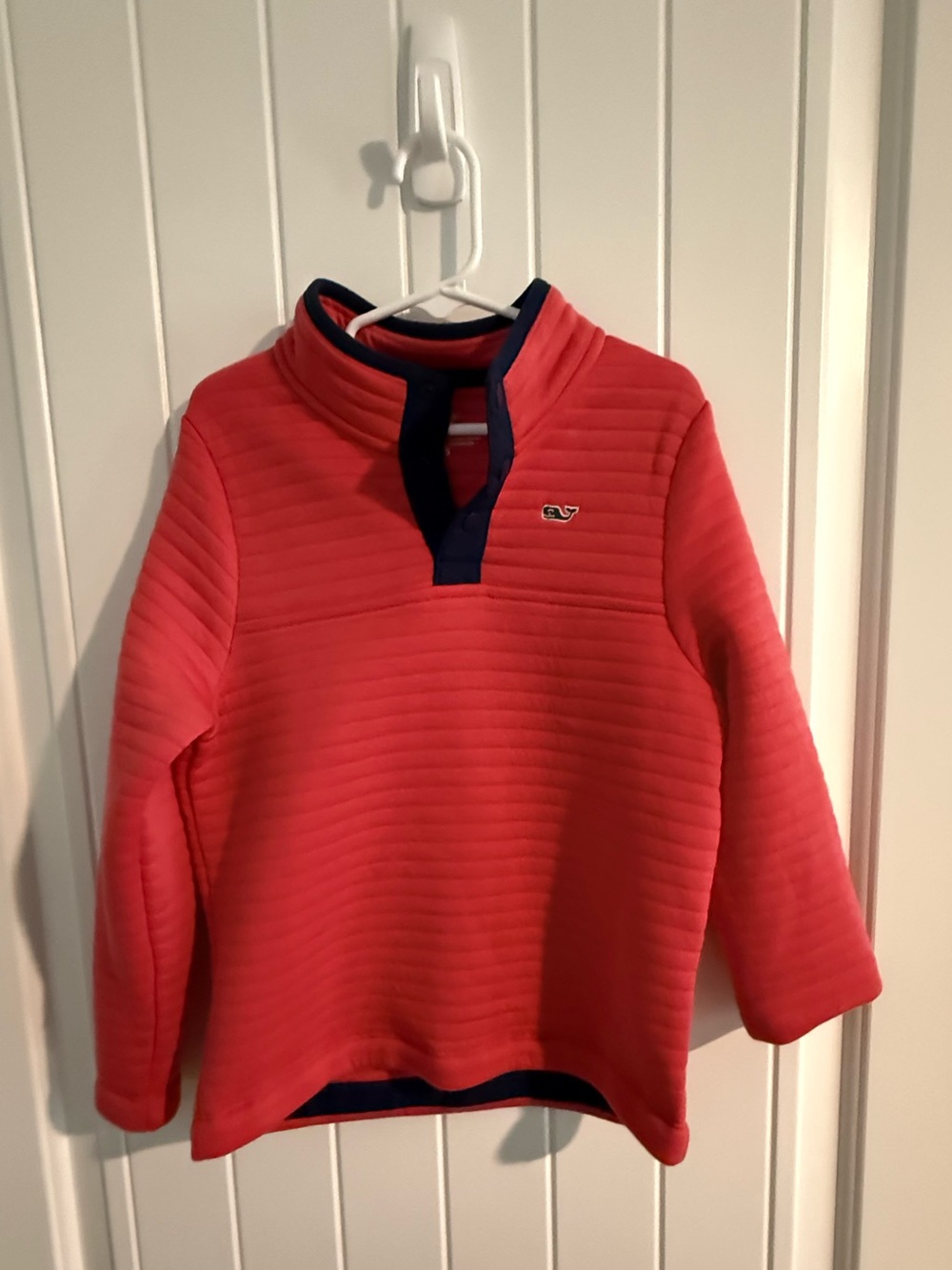 Vineyard Vines Boys’ pinkish Coral Quilted Pullover – Size 5